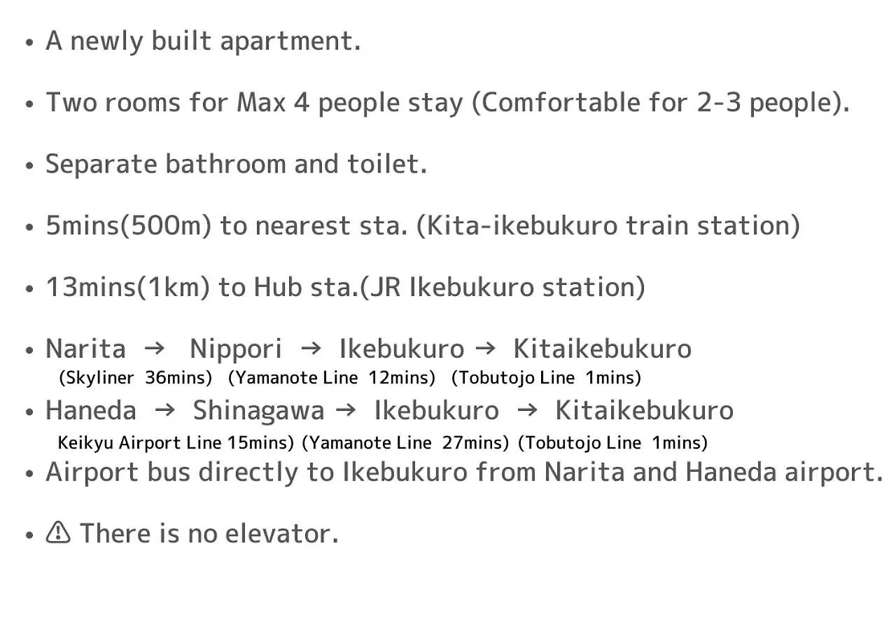 Ferio Kita-Ikebukuro Apartment 302-【Newly Built】6Mins To Sta./Ikebukuro Area /Max4 Tokyo